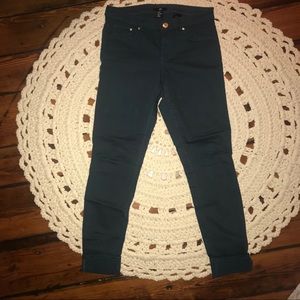 H&M dark green skinny jeans!